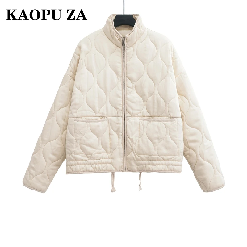 Женская зимняя теплая куртка kAOPU ZA Свободный Повседневный Хлопковый жакет с