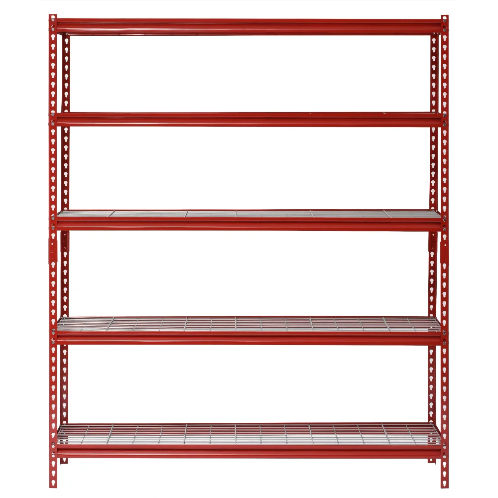 

Red 60"W X 24"D X 72"H 5-Shelf Steel Shelf Unit,Strong and Durable,74 Lb