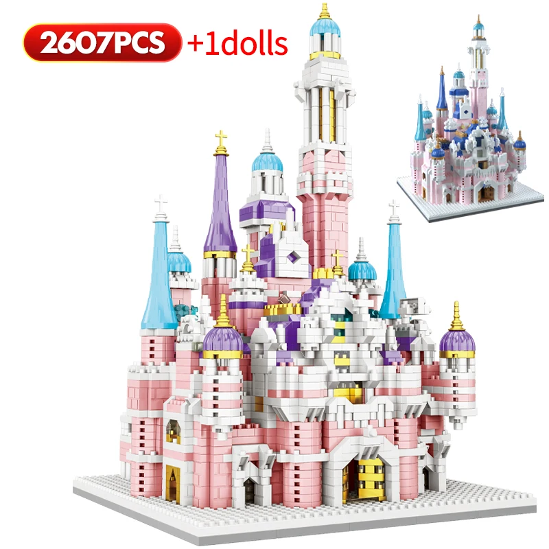 

2607pcs City Mini Dream Princess Castle Architecture Building Blocks Amusement Park Friends House Figure Bricks Toy for Girls