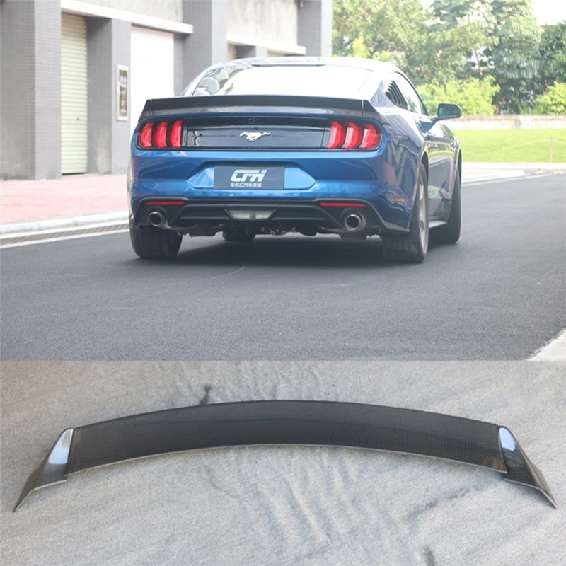 

Carbon Fiber CRA REAR WING TRUNK LIP SPOILERS 3pcs/Set Fit For Ford New Mustang LB style 2018 spoiler