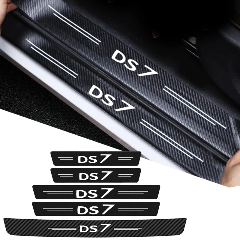 

Наклейки на порог автомобильной двери для Citroen DS7 DS 7 Logo 2021 2020 2019 2018 2017 2016 2015 2014
