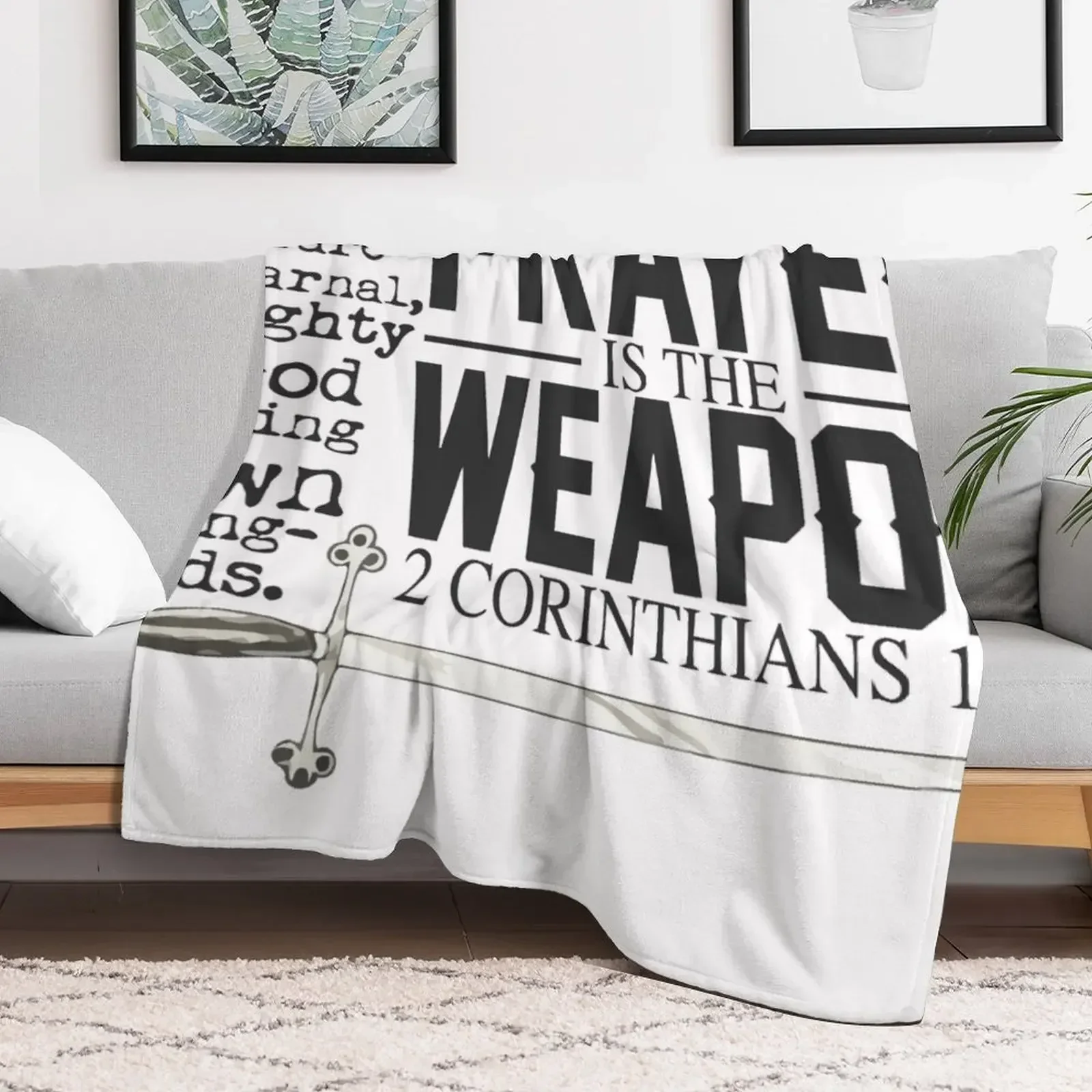 Молитва - это оружие чтобы вытягивать Strongholds 2 Cor 10 4 KJV Плед Одеяло из фланелевой