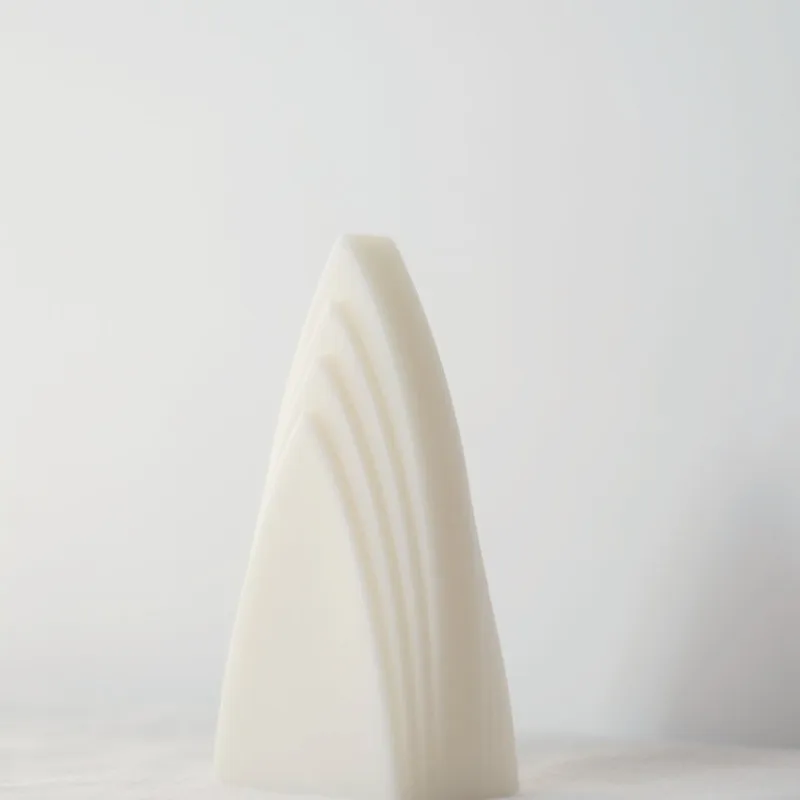 Molde de vela de pirámide geométrica única, escultura de pilar de montaña abstracta, molde de silicona para hacer decoración estética de cera de soja