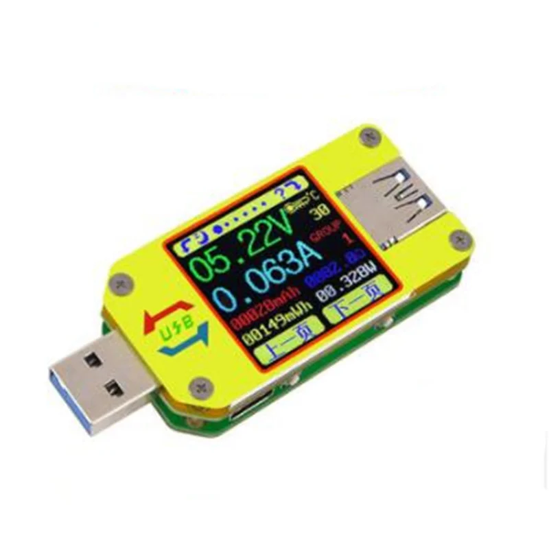 UM34 USB3.0 Тестер цветного экрана Измерение напряжения и токаТип-инструмент UM34C