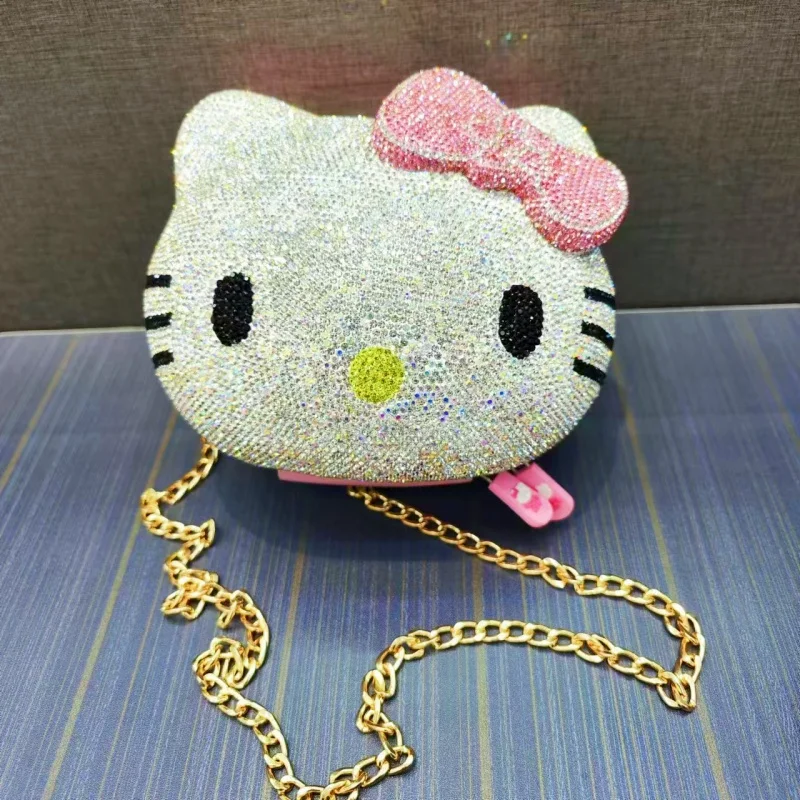 Ручная работа Стразы Hello Kitty шкатулка для ювелирных изделий органайзер хранения