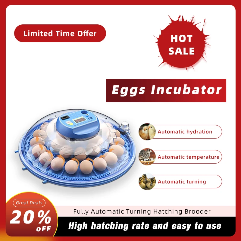 

8 Eggs Incubator Fully Automatic Turning Hatching Brooder Farm Bird Quail Chicken Poultry Farm Hatcher Turner Incubation Tools
