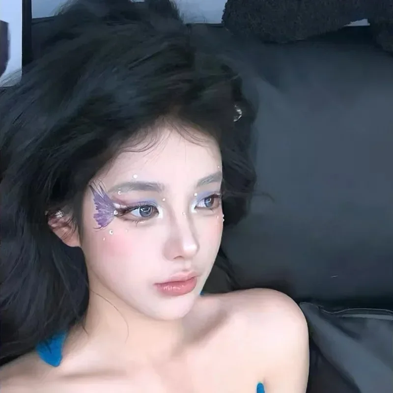 Водостойкие Сверкающие Татуировки-бабочки Наклейки Для Рук Лица Макияжа Глаз