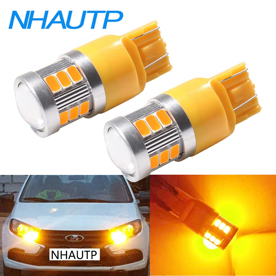 Светодиодные лампы NUAHTP T20 7443 W21/5W для Lada Vesta Granta Kalina дневные ходовые огни DHO Renault Duster