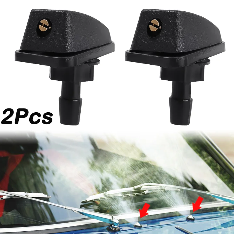 

2Pcs Car Windshield Wiper Nozzle Universal Jet Sprayer Kit Sprinkler Head Wiper Fan Shaped Spout Windshield Wiper Accessories