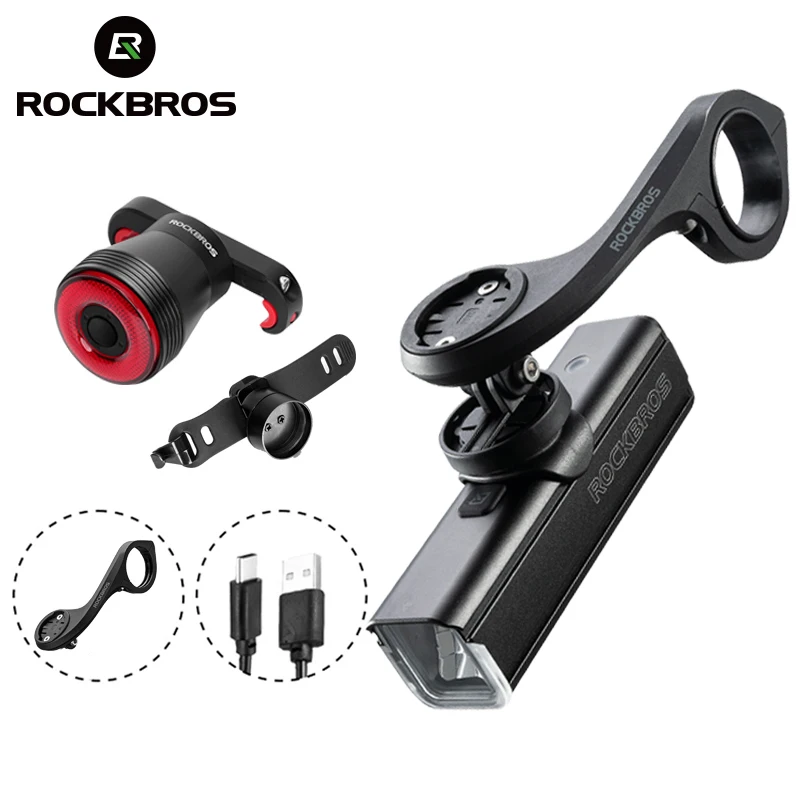 ROCKBROS Bike Light 1000LM Type-C Charging MTB Road Cycling Highlight Bike Light Front Lamp 4500mAh IPX6 Bicycle Accessories