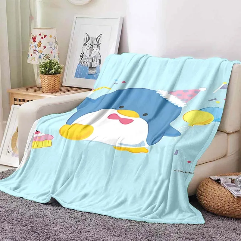 Одеяло Tuxedo Sam Sanrio для дивана Cartoo King Size мягкое фланелевое одеяло пушистое кровати