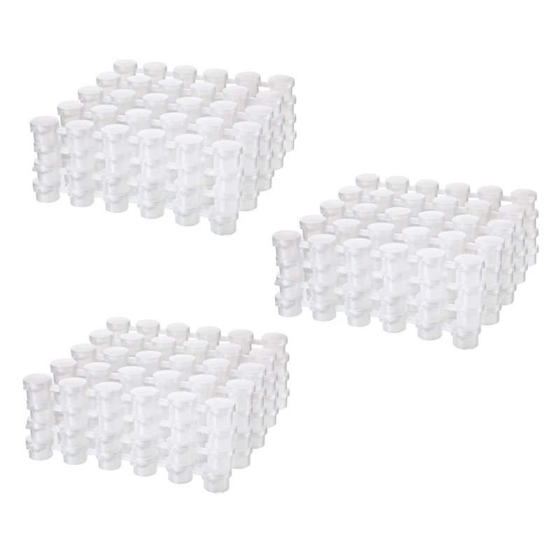 

NEW-72 Strips 3Ml Empty Paint Strips Paint Cup Pots Clear Storage Containers Painting Arts Crafts Supplies 144 Pots In Total