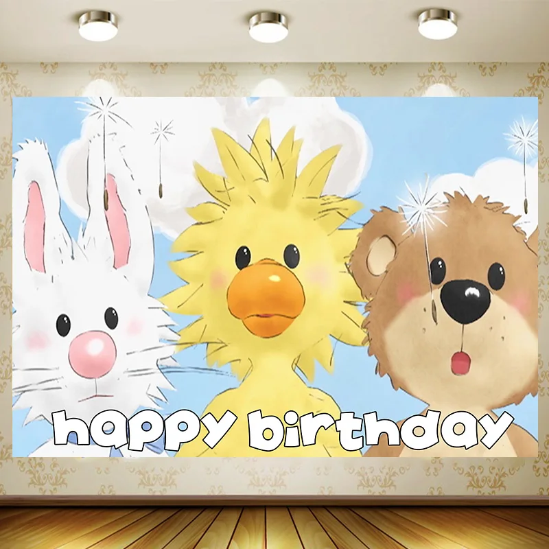 Suzi Zoo Cute тематические праздничные товары для дня рождения Kid Banner мультяшное