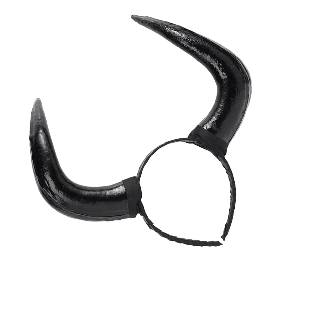 

Large Black Simulation Horn Headband for Festival Dance Party (Black)