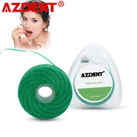 azdent mint flavored waxed dental floss built in spool 50m pp wire teeth stick with box toothpick flosser oral hygiene care