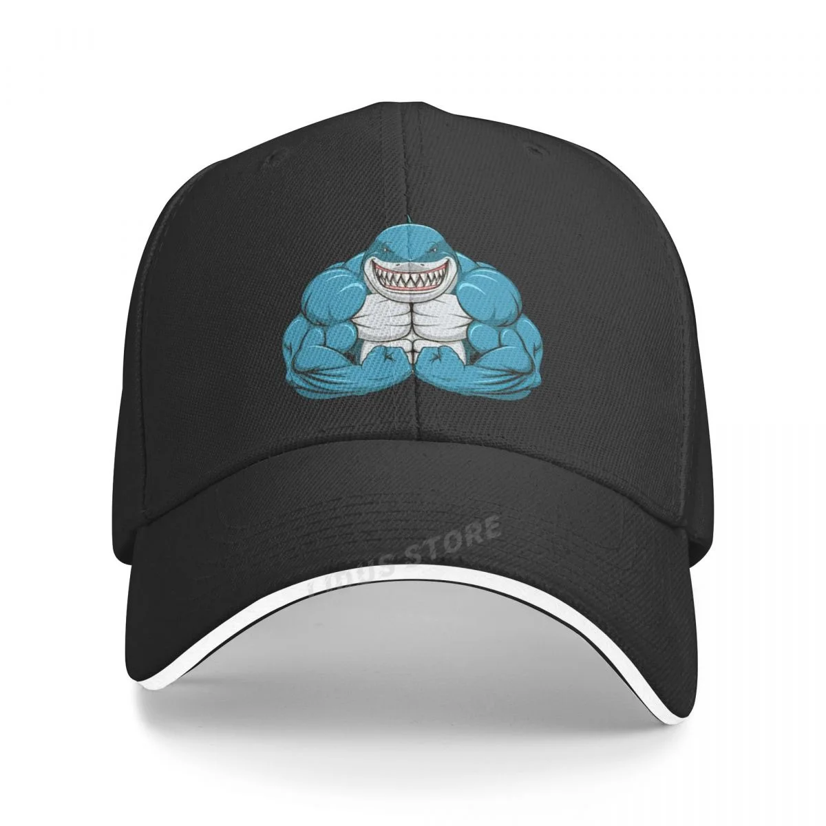 Men Bodybuilder Muscle Sharks Baseball Cap Summer Man Fitness Dad Hats Brand Muscle Sharks Adjustable Hip Hop Snapback Hats
