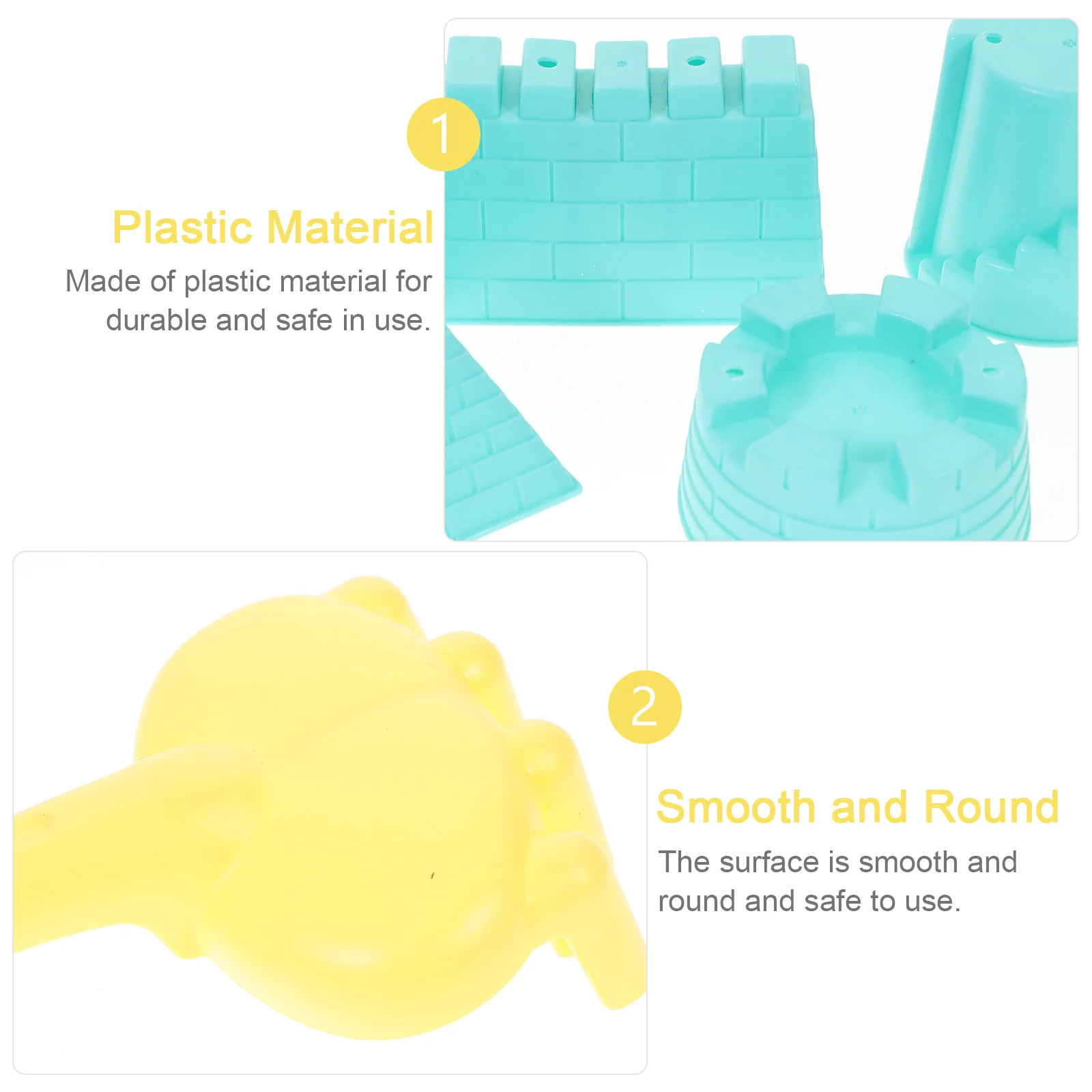 

Plastic Models Castle Making Sand Toys Summer Toddler Sand Box Wear-resistant Toddler Children Playthings Digging Portable