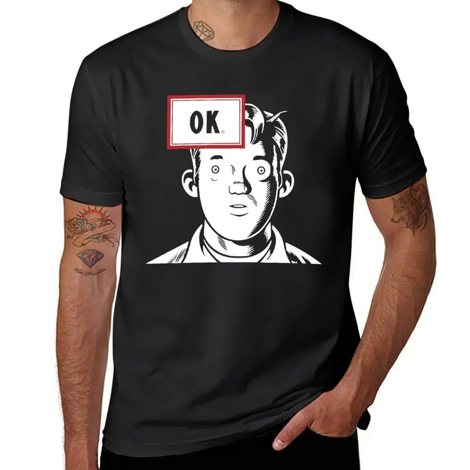 Мужская футболка с аниме-фигуркой Ok sodawy быстросохнущая корейская мода