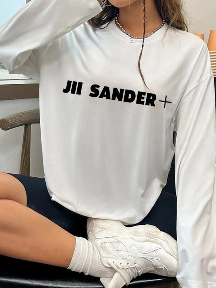 

Women Summer Retro Letter Print T-Shirt Harajuku Basic Street Korean Fashion Tees Loose O-Neck Long Sleeve Tops Y2K clothes Vero