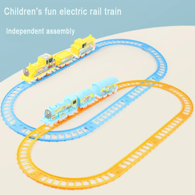 

New Electric Diy Track Train Set Street Stand Hot Selling Puzzle Assembled Track Children Toys Gifts for Assembly Train Bricks