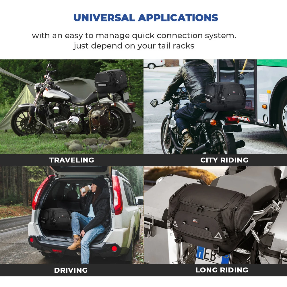 35L Motorcycle Luggage Travel Bag Waterproof Top Case Bags For BMW R1200GS R1250GS R1200GS 1200 GS LC ADV Adventure F800GS 850GS