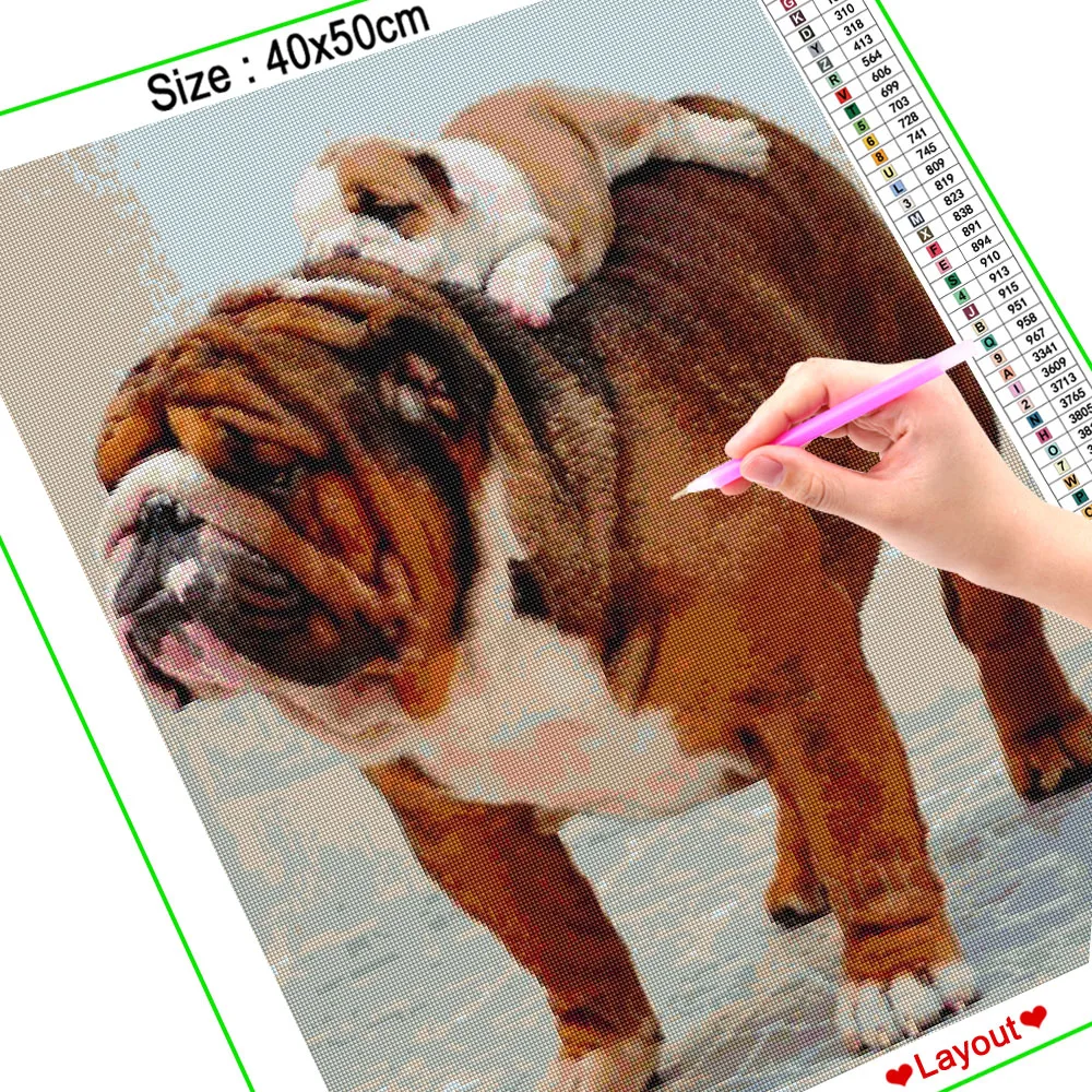 DIAPAI 5D DIY алмазная живопись &quotЖивотное собака&quot полная дрель смола Алмазная