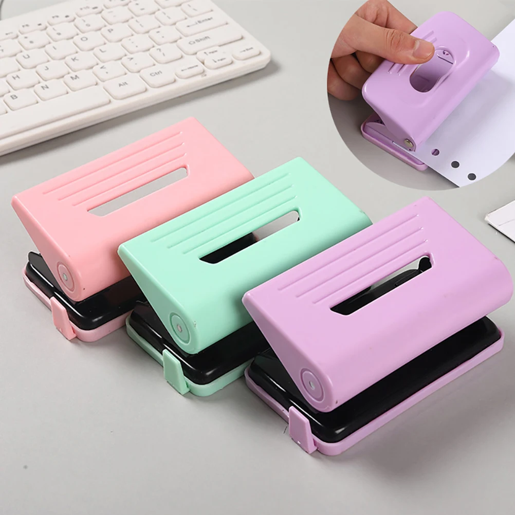 

Hole Puncher Diary Looseleaf DIY Hole Paper Punch for Office School Random Color