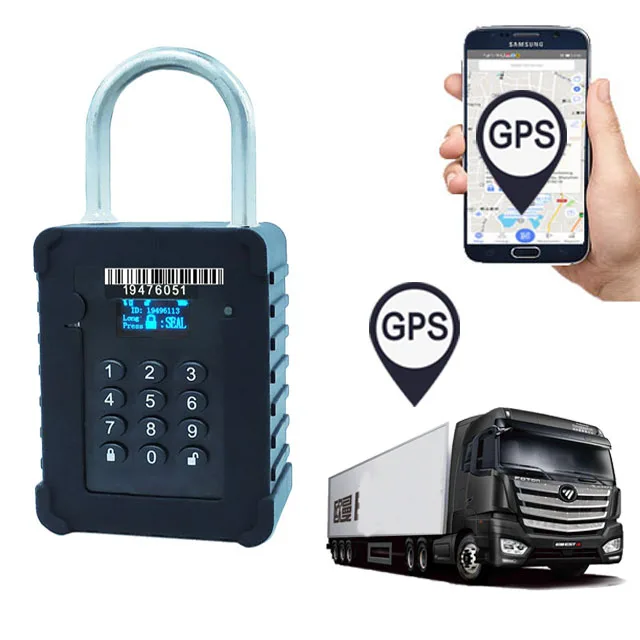 

10000mAh IP67 Remote control seal unseal monitoring gps alarm check locating record security smart door lock