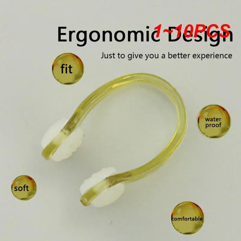 

1~10PCS Soft Anti-slip Nose Clip Adult Child Training Anti-water Granules Nose Clip Silicone Cozy Swimming Nasal Clip Swimming