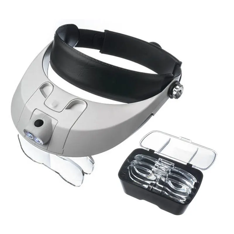 

1.0X 1.5X 2.0X 2.5X 3.5X Helmet Magnifier Headlamp Magnifying Glass with Light LED Illuminated Head Dental Surgical Loupe