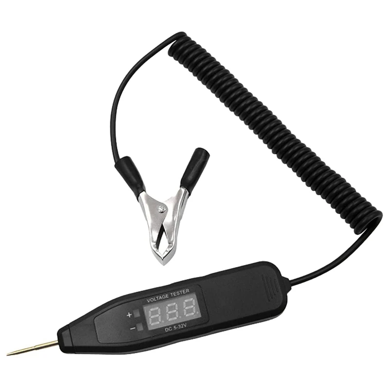 

Hot HG-Car Electric Circuit Tester, Universal 5-32V Car Auto Electrical Voltage Test Probe Pen With Alligator Clip