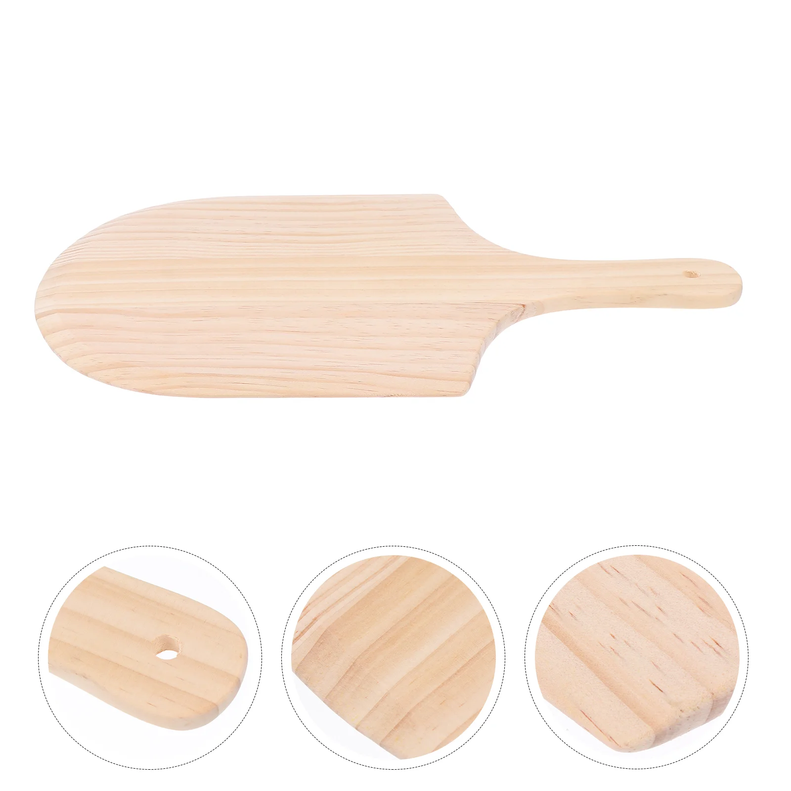 

Coffee Table Tray Round Pizza Tote Wooden Fruit Pan Cutting Board Peel Kitchen Tool