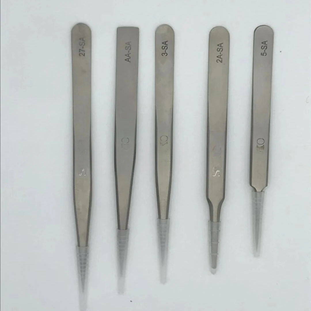 Щипцы из натуральной нержавеющей стали твердые и высокоэластичные прецизионные