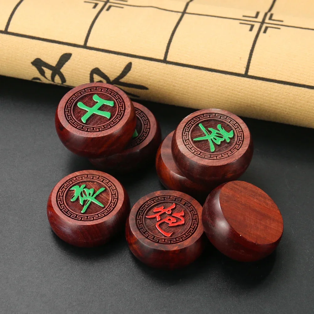 Фото Xiangqi китайские шахматы набор настольных игр из натурального дерева, игровые фигуры, портативная дорожная стратегическая игрушка для детей и взрослых, семейный подарок №4