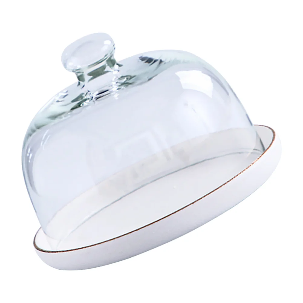 

Cake Dome Stand Cloche Cover Glass Plate Platters Round Clear Display Desert Dish Platter Dessert Serving Covered Acrylic