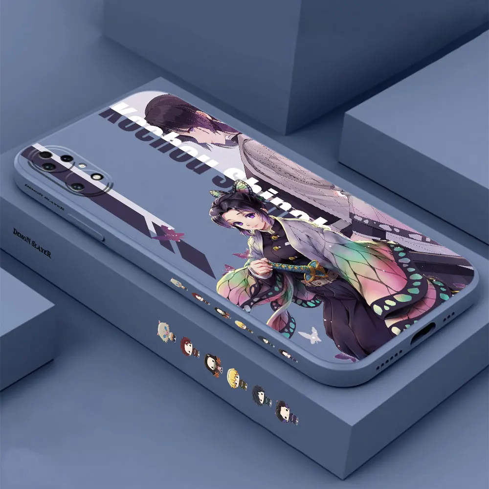 Demon Slayer Tsuyuri Kanao Phone Case For Huawei P60 P50 P40 P30 P20 Mate 50 40 30 20 20X 10 Colour Liquid Silicone Cover Funda
