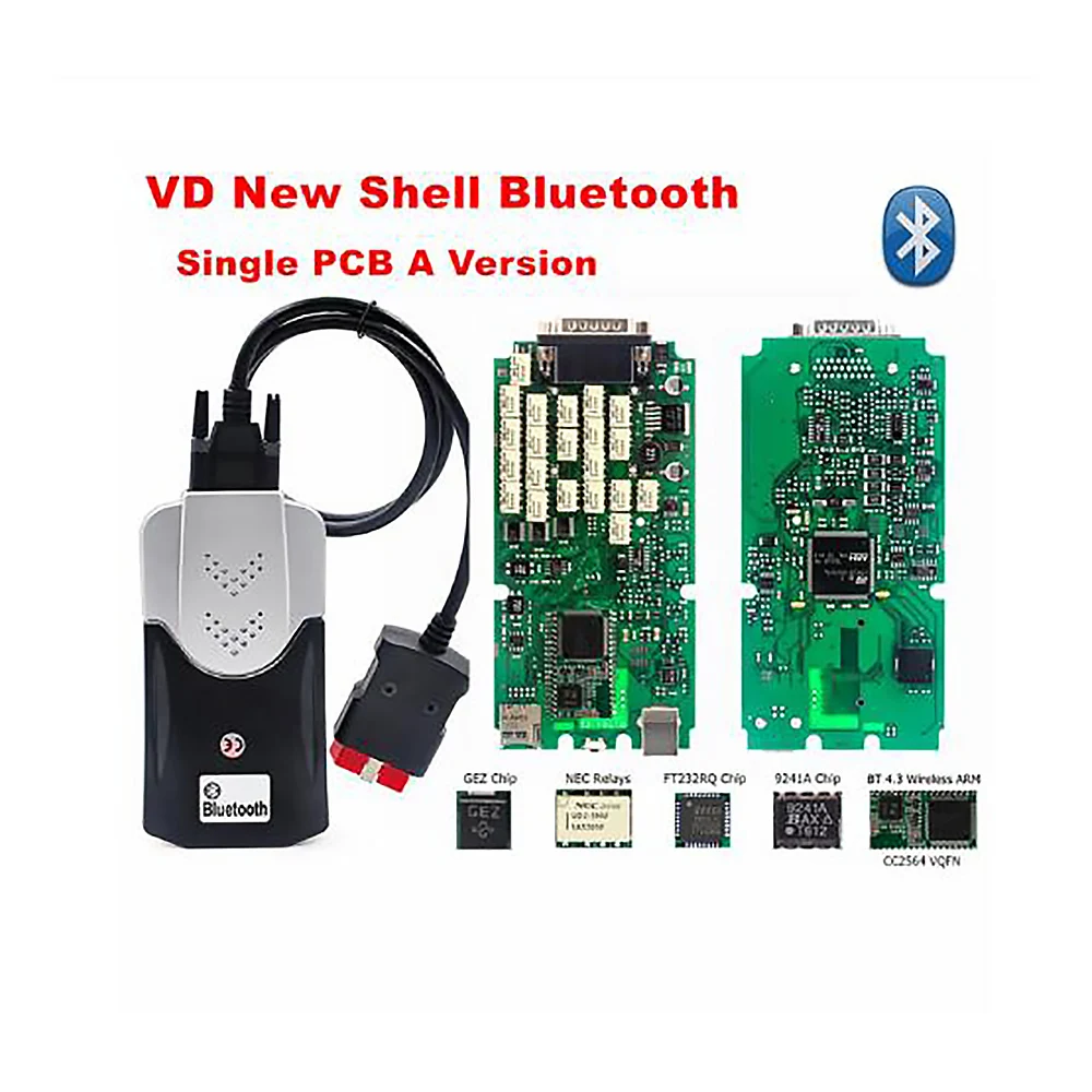 A +++ одноплатный VCI Multidiag OBD2 Bluetooth сканер TCS PRO 5 в NEC Реле с красным Can-фильтром OBD2 диагностический инструмент