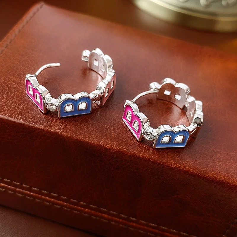 NISHIZAWA Цвет циркона масляная капля буквенная пряжка для ушей нишевые