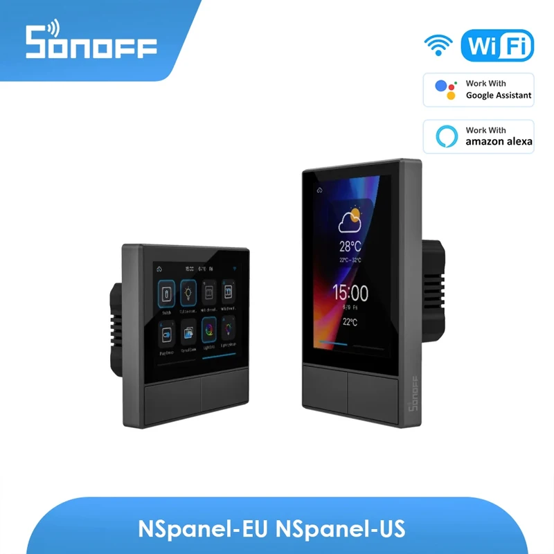 

Настенный смарт-выключатель SONOFF NSPanel, ЕС/США, Wi-Fi