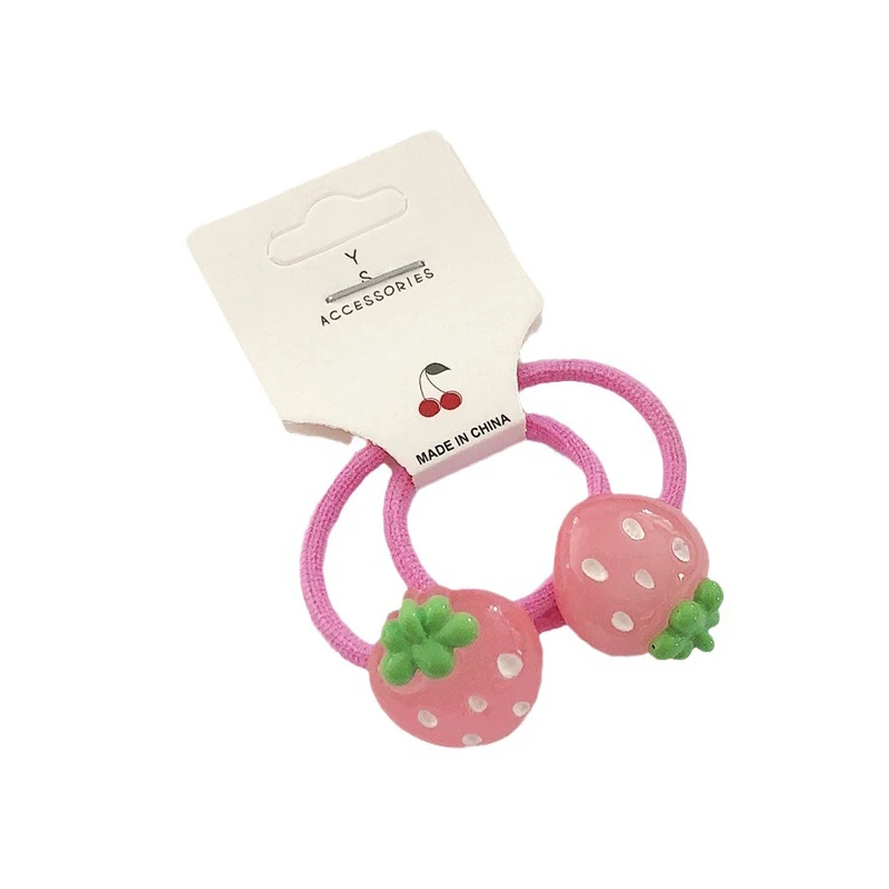 Милая полупрозрачная эластичная повязка для волос с фруктами клубникой