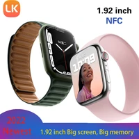 2022 iwo s7 iwatch call receivedial 1 92 in hd full touch screen smartwatch fitness tracker with calltextheart rate black