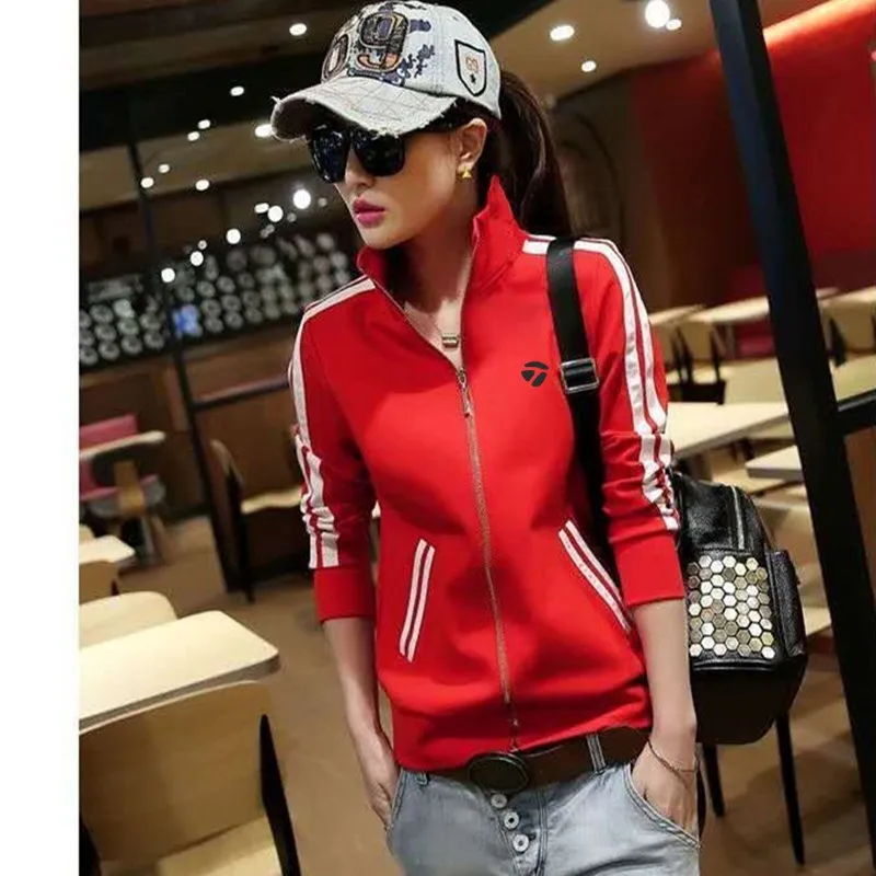 New Korean Golf Coat Women Fashion Sportswear Sweater Stand Collar Casual Golf Wear Jacket Ladies Hoodie Clothing Golf Uniform
