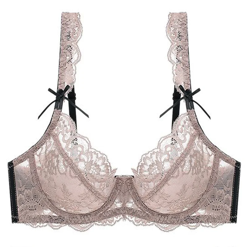 

Lace Plus Size Cup Bra Women Bra Top Sexy Super Thin Thick Push Up Women Underwear Gather Comfortable Bra Sous Vêtements Femme