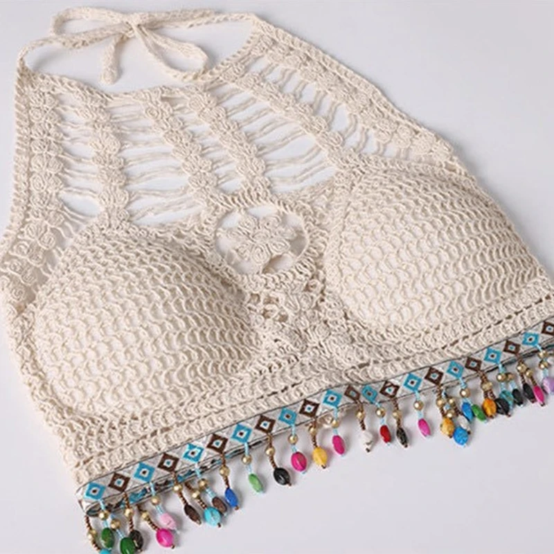 

Вязаный крючком Топ бикини и шорты кардиган комплект из 3 предметов женская одежда летняя пляжная одежда