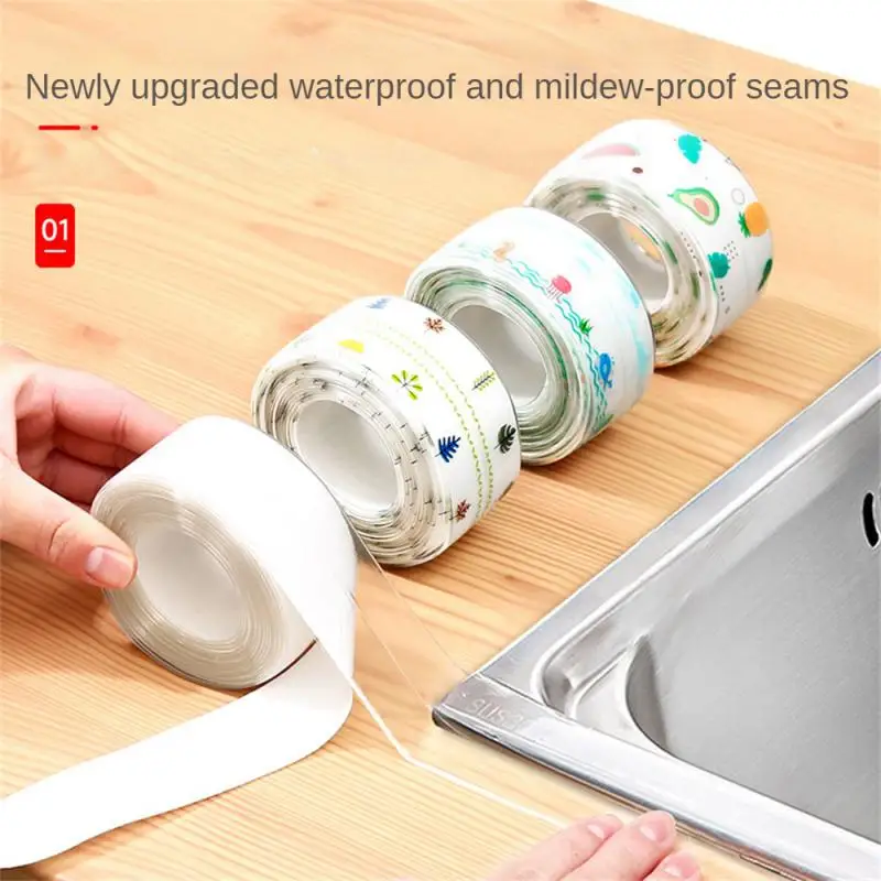 

Water-proof Toilet Sticker Oil-proof Anti-seepage Water Sink Slot Sticker Free Cutting Kitchen Joint Sealing Strip Bathroom Tool