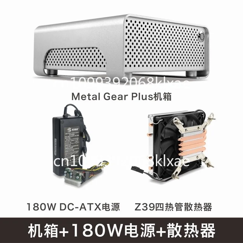Фото MGP полностью алюминиевый корпус mini ITX с блоком питания DC-ATX для сборки ПК своими руками, ультратонкий горизонтальный корпус для ядерного дисплея. №4