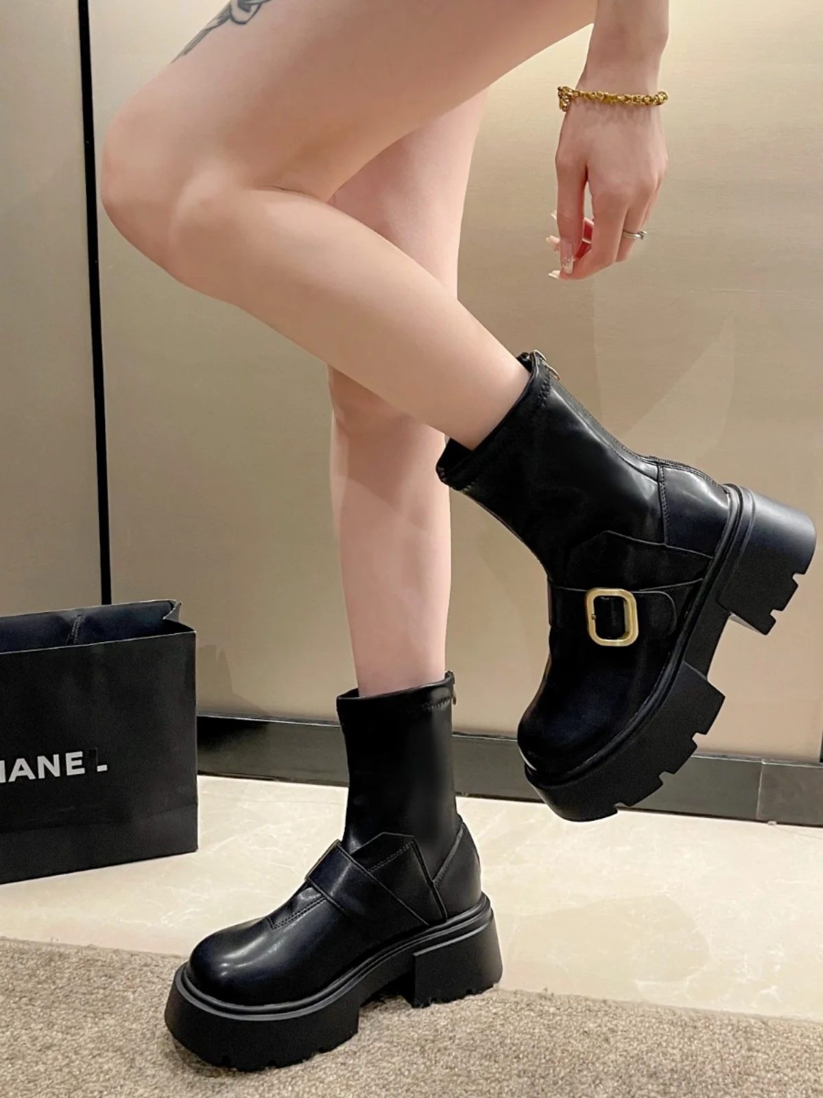 

Round Toe Summer Boots Women Boots-Women Female Shoes Sexy Thigh High Heels High Sexy Zipper 2023 Rubber Lolita Med Ladies Over-