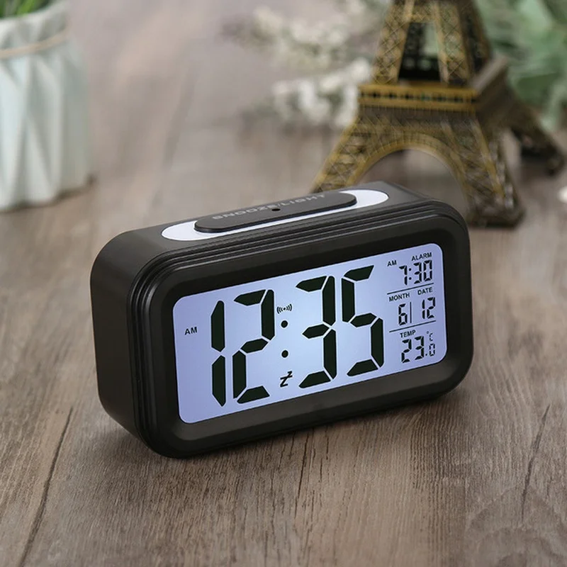 Led Smart Luminous Clock Temperature Section Perpetual Calendar Alarm Clock