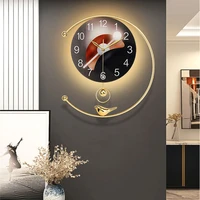 luminous large wall clock modern design metal 3d silent clock mechanism living room home decoraction reloj de pared home design