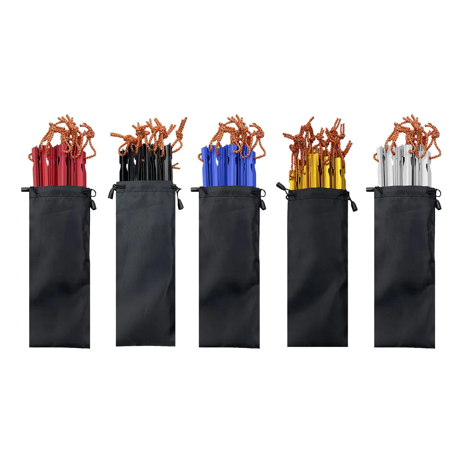 8-компонентные негибкие легкие колья для палатки с сумкой переноски колышки